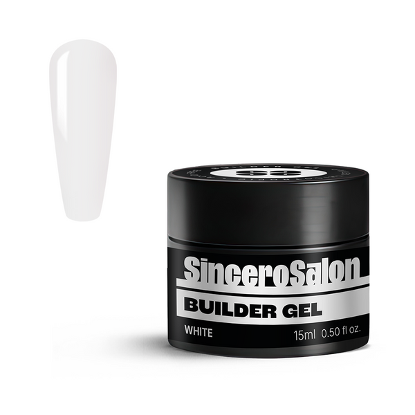 Builder Gēls "Sincero Salon",  White, 15 ml