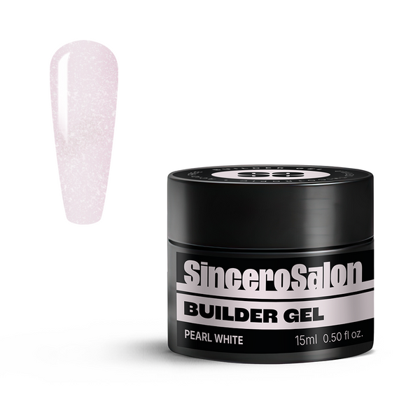 Builder Gēls "Sincero Salon", Pearl White, 15 ml