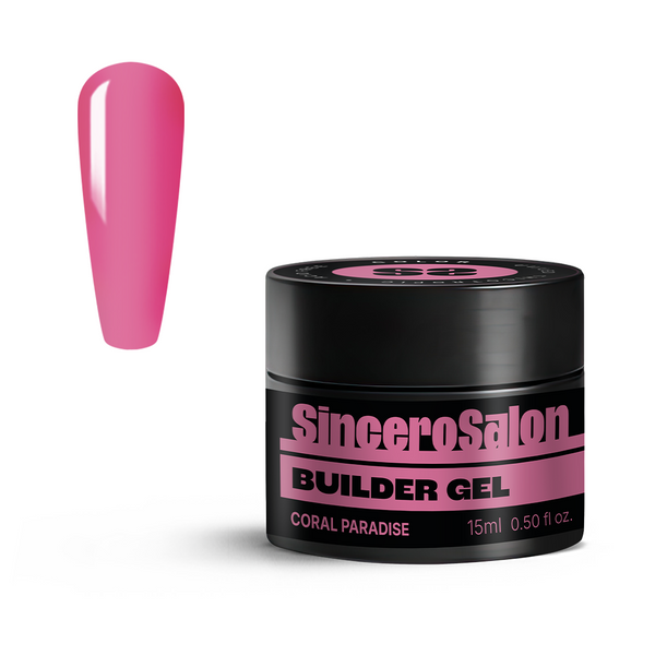 Builder Gēls Color "Sincero Salon", Coral Paradise, 15ml