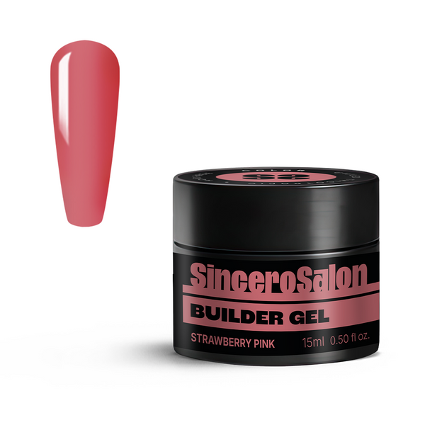 Builder Gēls Color "Sincero Salon", Strawberry Pink, 15ml