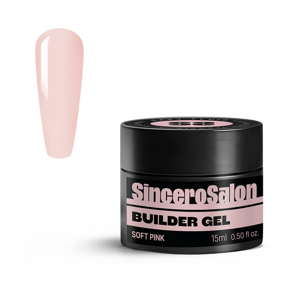 Builder Gēls Solid "Sincero Salon", Soft Pink, 15ml