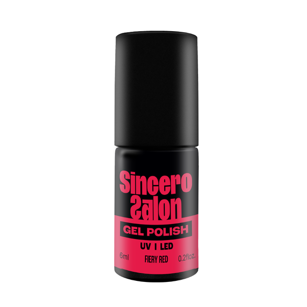 Gēla nagu laka "Sincero Salon", 6 ml, Fiery Red, 3686
