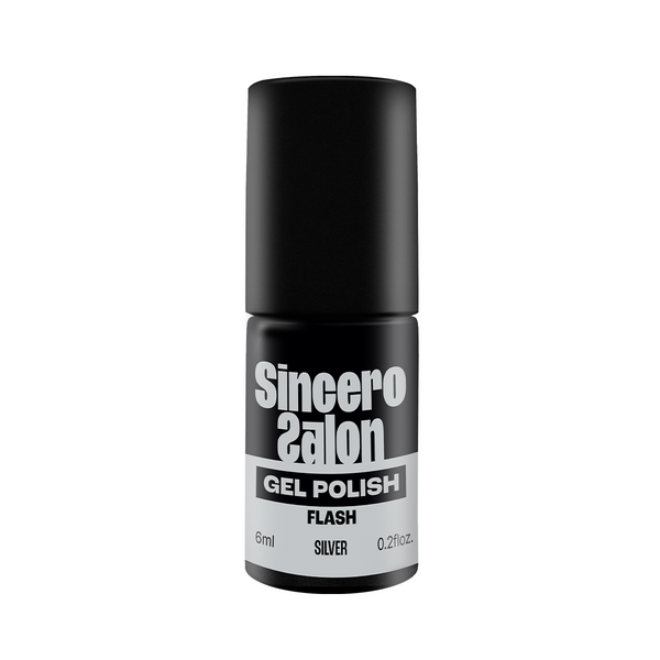 Gēla nagu laka "Sincero Salon", 6 ml, Flash Silver, 3746