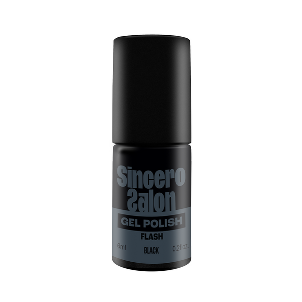 Gēla nagu laka "Sincero Salon", 6 ml, Flash Black, 3760