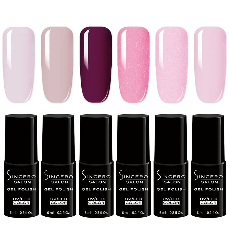 Gēla nagu laku komplekts "Sincero Salon" Wild Berries, 6 gab x 6 ml