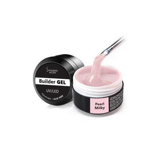 Builder Gēls "Sincero Salon", Pearl Milky, 15 ml