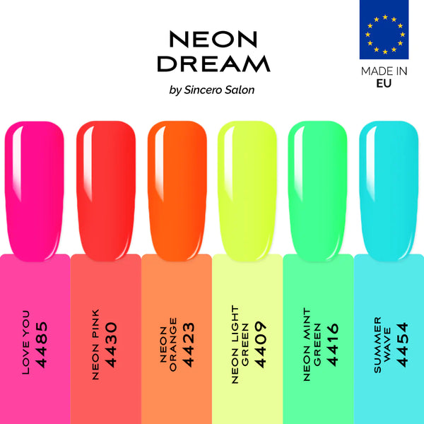 Gēla nagu laku komplekts "Sincero Salon", Neon Dream, 6 GAB. X 6 ml