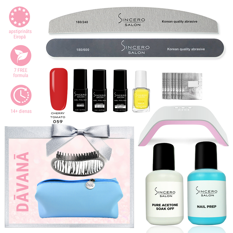 Gēla manikīra komplekts iesācējam, SINCERO SALON #1 + DĀVANA