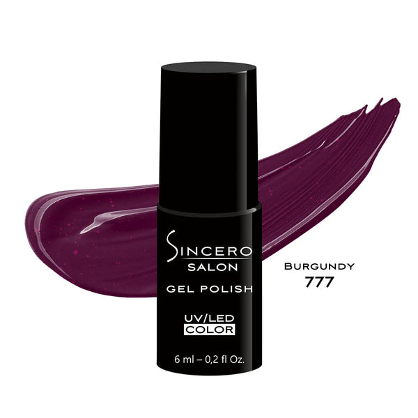 Gēla nagu laka "Sincero Salon", 6ml, Burgundy, 777***