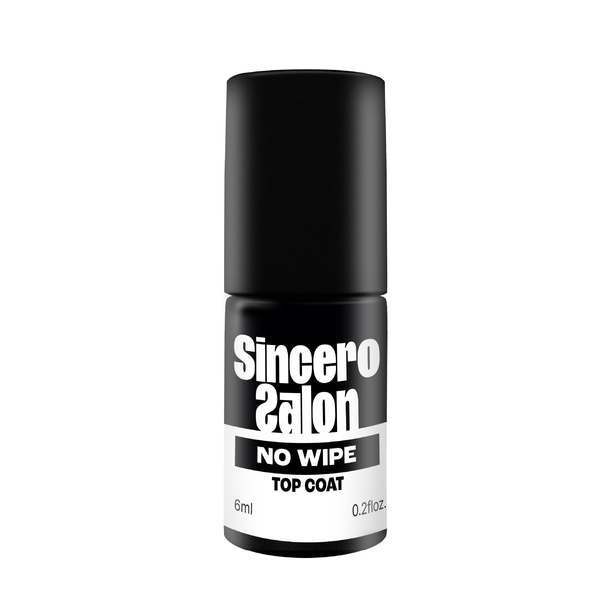 Gēla nagu lakas virskārta "Sincero Salon", Top Coat No wipe, 6 ml