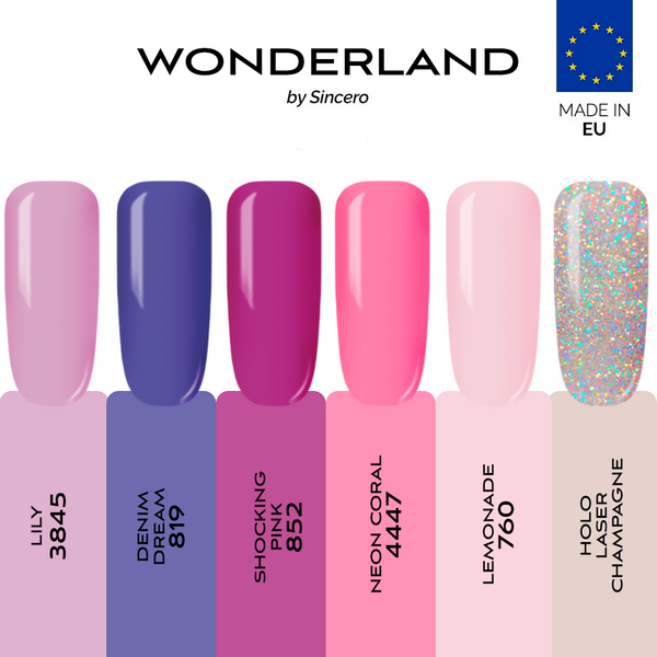 GĒLA NAGU LAKU KOMPLEKTS "SINCERO SALON" WONDERLAND, 6 GAB. X 6 ML