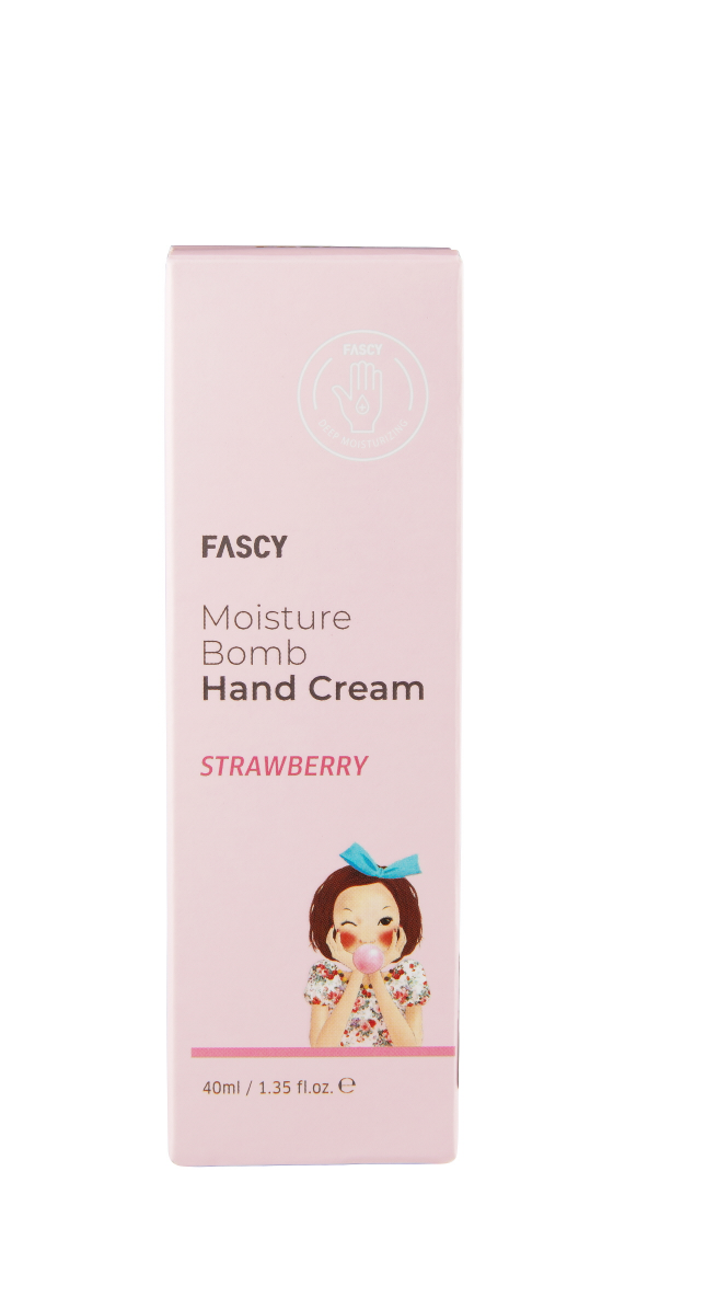 Mitrinošs roku krēms Fascy Moisture Bomb Strawberry, 40 ml.