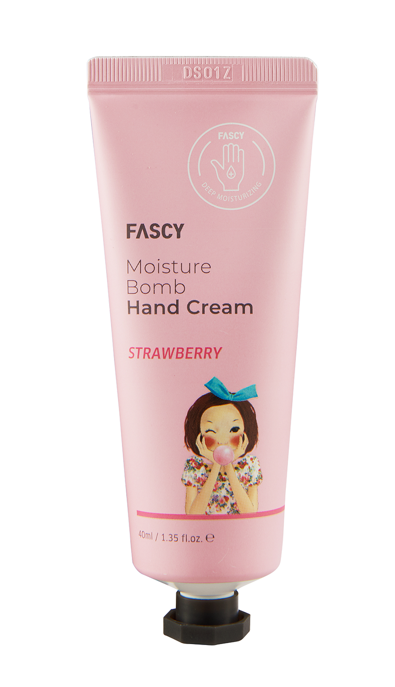 Mitrinošs roku krēms Fascy Moisture Bomb Strawberry, 40 ml.