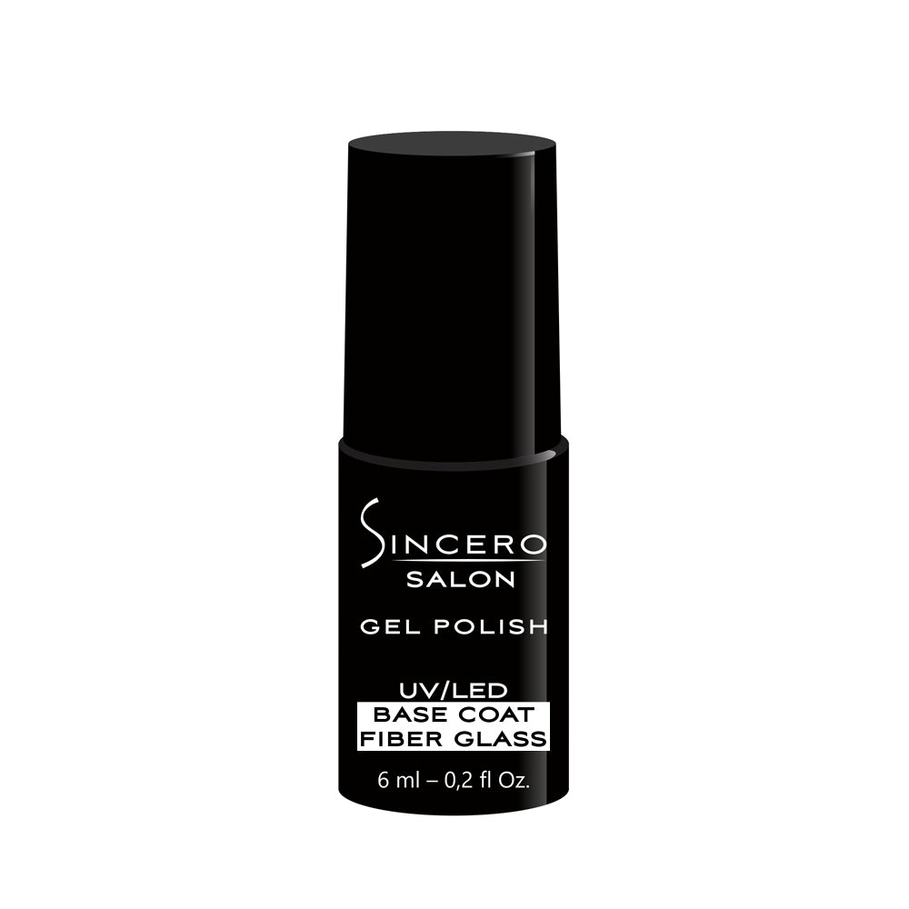 Gēla nagu lakas fiber bāze Sincero Salon, stikla šķiedras, 6 ml