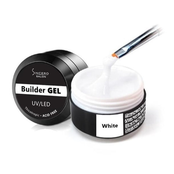 Builder Gēls "Sincero Salon",  White, 15 ml