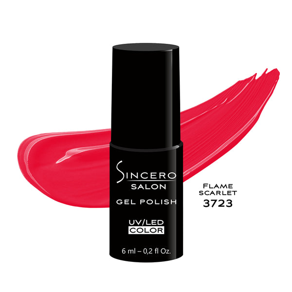 Gēla nagu laka "Sincero Salon", 6ml, Flame scarlet, 3723
