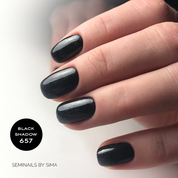 Gēla nagu laka "Sincero Salon", 6ml, Black shadow, 657