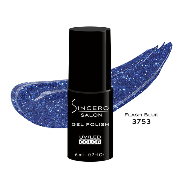 Gēla nagu laka "Sincero Salon", 6 ml, Flash Blue, 3753