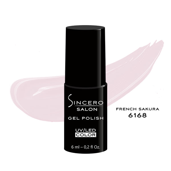 Gēla nagu laka "Sincero Salon", 6ml, French Sakura, 6168