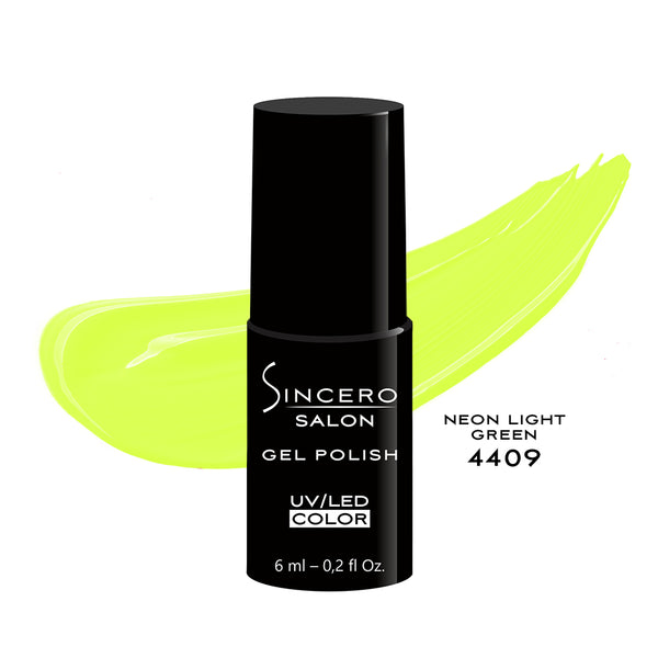 Gēla nagu laka "Sincero Salon", 6 ml, Neon light green, 4409